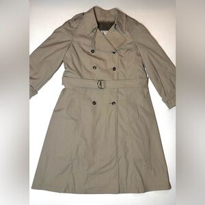 London Fog Women’s Long Belted Double Breasted Heavy  Trench Coat Size-16 Reg